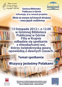 Spotkanie w Bibliotece Publicznej w Krajnie.